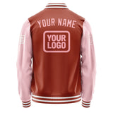 Custom Coral Red Light Pink Jacket JA161621161818212118