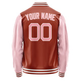 Custom Coral Red Light Pink Jacket JA1616211618B21821