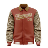Custom Coral Red Khaki Jacket