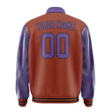 Custom Coral Red Light Purple Jacket