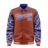 Custom Coral Red Light Purple Jacket
