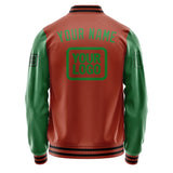 Custom Coral Red Emerald Green Jacket JA161624161717242417