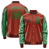 Custom Coral Red Emerald Green Jacket JA161624161717242417