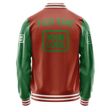 Custom Coral Red Emerald Green Jacket JA161624161818242418