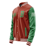 Custom Coral Red Emerald Green Jacket JA161624161818242418