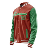 Custom Coral Red Emerald Green Jacket JA1616241618B21824