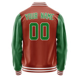 Custom Coral Red Emerald Green Jacket JA1616241618B31824