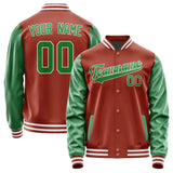 Custom Coral Red Emerald Green Jacket JA1616241618B31824