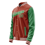 Custom Coral Red Emerald Green Jacket JA1616241618B31824