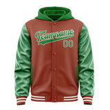 Custom Coral Red Emerald Green Jacket
