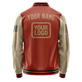 Custom Coral Red Light Khaki Jacket JA161625161717252517