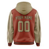 Custom Coral Red Light Khaki Jacket