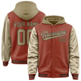 Custom Coral Red Light Khaki Jacket