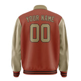 Custom Coral Red Light Khaki Jacket