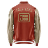 Custom Coral Red Light Khaki Jacket JA161625161818252518