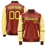 Custom Coral Red Light Yellow Jacket