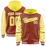 Custom Coral Red Light Yellow Jacket