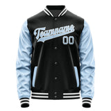 Custom Black Light Blue Jacket JA1717081718B31808