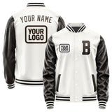 Custom White Brown Jacket JA181801181717010117