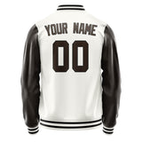 Custom White Brown Jacket JA1818011817B31701