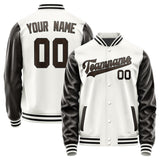 Custom White Brown Jacket JA1818011817B31701