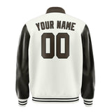 Custom White Brown Jacket