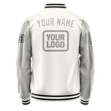 Custom White Gray Jacket JA181804181717040417