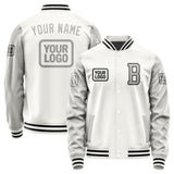 Custom White Gray Jacket JA181804181717040417