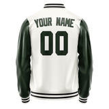 Custom White Dark Green Jacket JA1818061817B31706