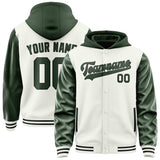 Custom White Dark Green Jacket