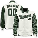 Custom White Dark Green Jacket
