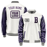 Custom White Purple Jacket JA181807181717070717