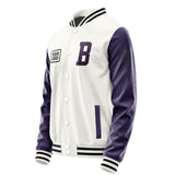 Custom White Purple Jacket JA181807181717070717