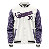 Custom White Purple Jacket JA1818071817B31707