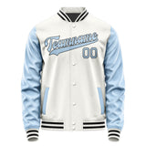 Custom White Light Blue Jacket JA1818081817B31708