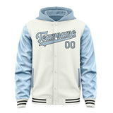 Custom White Light Blue Jacket