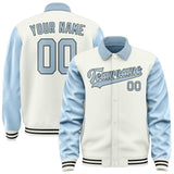 Custom White Light Blue Jacket