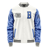 Custom White Sky Blue Jacket JA181809181717090917