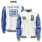 Custom White Sky Blue Jacket JA181809181717090917