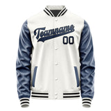 Custom White Blue Jacket JA1818101817B31710