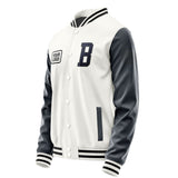 Custom White Navy Jacket JA181811181717111117