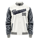 Custom White Navy Jacket JA1818111817B31711