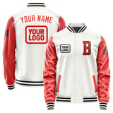 Custom White Orange Red Jacket JA181812181717121217