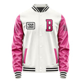 Custom White Pink Jacket JA181813181717131317