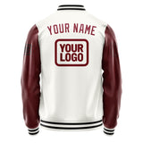 Custom White Crimson Red Jacket JA181815181717151517