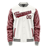 Custom White Crimson Red Jacket JA1818151817B31715