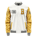 Custom White Yellow Jacket JA181819181717191917