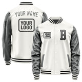 Custom White Dark Grey Jacket JA181820181717202017