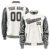 Custom White Dark Grey Jacket JA1818201817B31720