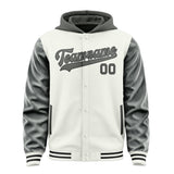 Custom White Dark Grey Jacket